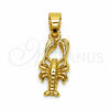 Oro Laminado Fancy Pendant, Gold Filled Style Polished, Golden Finish, 05.341.0131