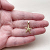 Oro Laminado Fancy Pendant, Gold Filled Style Star Design, Polished, Golden Finish, 05.341.0132