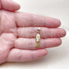 Oro Laminado Fancy Pendant, Gold Filled Style Fish Design, with Garnet Cubic Zirconia, Polished, Golden Finish, 05.341.0133