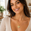 Oro Laminado Fancy Pendant, Gold Filled Style Shell Design, with White Cubic Zirconia, Polished, Golden Finish, 05.341.0137
