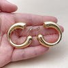 Oro Laminado Medium Hoop, Gold Filled Style Polished, Golden Finish, 02.468.0001.40