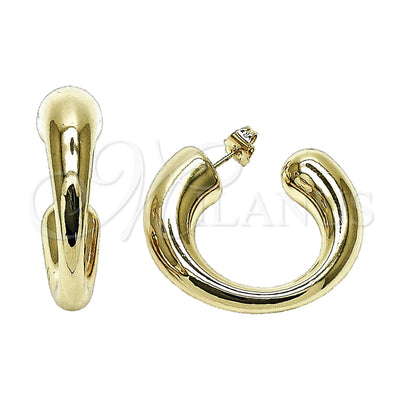 Oro Laminado Medium Hoop, Gold Filled Style Polished, Golden Finish, 02.468.0001.40