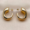 Oro Laminado Medium Hoop, Gold Filled Style Polished, Golden Finish, 02.468.0002.30