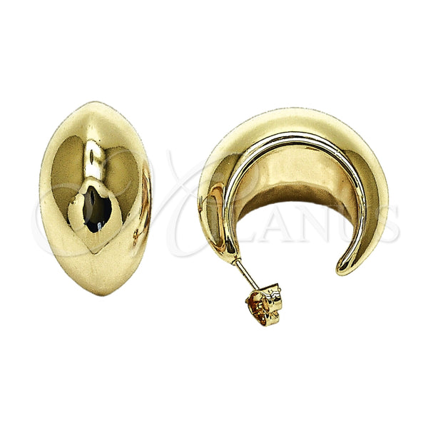 Oro Laminado Medium Hoop, Gold Filled Style Polished, Golden Finish, 02.468.0003