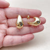 Oro Laminado Stud Earring, Gold Filled Style Polished, Golden Finish, 02.468.0008