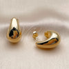 Oro Laminado Stud Earring, Gold Filled Style Polished, Golden Finish, 02.468.0008