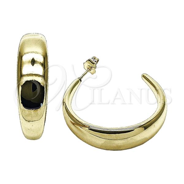 Oro Laminado Medium Hoop, Gold Filled Style Polished, Golden Finish, 02.468.0010.40