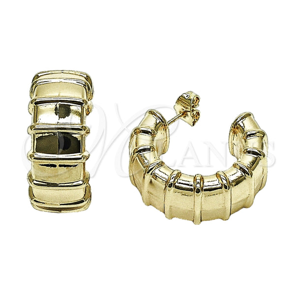 Oro Laminado Medium Hoop, Gold Filled Style Polished, Golden Finish, 02.468.0012.30