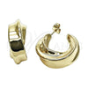 Oro Laminado Medium Hoop, Gold Filled Style Twist Design, Polished, Golden Finish, 02.468.0014.30