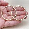 Oro Laminado Large Hoop, Gold Filled Style Hollow Design, Diamond Cutting Finish, Golden Finish, 02.213.0968.50