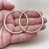 Oro Laminado Large Hoop, Gold Filled Style Hollow Design, Polished, Golden Finish, 02.213.0969.50