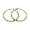 Oro Laminado Large Hoop, Gold Filled Style Hollow Design, Polished, Golden Finish, 02.213.0969.50