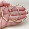 Oro Laminado Large Hoop, Gold Filled Style Hollow Design, Polished, Golden Finish, 02.213.0970.60