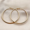 Oro Laminado Large Hoop, Gold Filled Style Hollow Design, Polished, Golden Finish, 02.213.0970.60