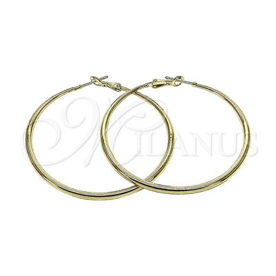 Oro Laminado Large Hoop, Gold Filled Style Hollow Design, Polished, Golden Finish, 02.213.0970.60