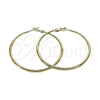 Oro Laminado Large Hoop, Gold Filled Style Hollow Design, Polished, Golden Finish, 02.213.0970.60