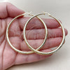 Oro Laminado Large Hoop, Gold Filled Style Hollow Design, Polished, Golden Finish, 02.213.0971.60