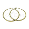 Oro Laminado Large Hoop, Gold Filled Style Hollow Design, Polished, Golden Finish, 02.213.0971.60