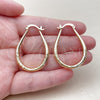 Oro Laminado Medium Hoop, Gold Filled Style Hollow Design, Diamond Cutting Finish, Golden Finish, 02.170.0622.30