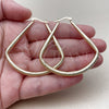 Oro Laminado Large Hoop, Gold Filled Style Teardrop and Hollow Design, Matte Finish, Golden Finish, 02.170.0624.50