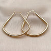 Oro Laminado Large Hoop, Gold Filled Style Teardrop and Hollow Design, Matte Finish, Golden Finish, 02.170.0624.50