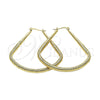 Oro Laminado Large Hoop, Gold Filled Style Teardrop and Hollow Design, Matte Finish, Golden Finish, 02.170.0624.50