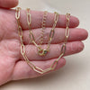 Oro Laminado Basic Necklace, Gold Filled Style Paperclip Design, Polished, Golden Finish, 04.63.1395.16 (04 MM Thickness, 16 Inches Length)
