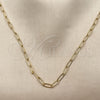 Oro Laminado Basic Necklace, Gold Filled Style Paperclip Design, Polished, Golden Finish, 04.63.1395.16 (04 MM Thickness, 16 Inches Length)