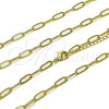 Oro Laminado Basic Necklace, Gold Filled Style Paperclip Design, Polished, Golden Finish, 04.63.1395.16 (04 MM Thickness, 16 Inches Length)