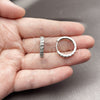 Rhodium Gold Filled Huggie Hoop, with White Micro Pave, Polished, Rhodium Finish, 02.267.0122.20