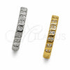 Rhodium Gold Filled Huggie Hoop, with White Micro Pave, Polished, Rhodium Finish, 02.267.0122.20