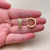 Oro Laminado Huggie Hoop, Gold Filled Style Arrow Design, with White Cubic Zirconia, Polished, Golden Finish, 02.267.0123.18