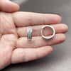 Rhodium Gold Filled Huggie Hoop, Arrow Design, with White Cubic Zirconia, Polished, Rhodium Finish, 02.267.0123.1.18