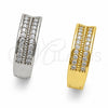 Rhodium Gold Filled Huggie Hoop, Arrow Design, with White Cubic Zirconia, Polished, Rhodium Finish, 02.267.0123.1.18