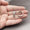 Rhodium Gold Filled Huggie Hoop, with White Cubic Zirconia, Polished, Rhodium Finish, 02.267.0124.1.18