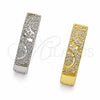 Oro Laminado Huggie Hoop, Gold Filled Style with White Cubic Zirconia, Polished, Golden Finish, 02.267.0125.18