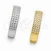 Rhodium Gold Filled Huggie Hoop, Heart Design, with White Cubic Zirconia, Polished, Rhodium Finish, 02.267.0126.1.20