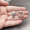 Rhodium Gold Filled Huggie Hoop, with White Cubic Zirconia, Polished, Rhodium Finish, 02.267.0127.1.18