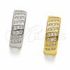 Rhodium Gold Filled Huggie Hoop, with White Cubic Zirconia, Polished, Rhodium Finish, 02.267.0127.1.18