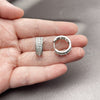 Rhodium Gold Filled Huggie Hoop, with White Cubic Zirconia, Polished, Rhodium Finish, 02.267.0129.1.18