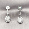 Rhodium Gold Filled Long Earring, with White Cubic Zirconia, Polished, Rhodium Finish, 02.267.0131
