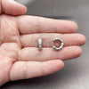 Rhodium Gold Filled Huggie Hoop, Teardrop Design, with White Cubic Zirconia, Polished, Rhodium Finish, 02.267.0132.1.12