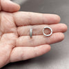 Oro Laminado Huggie Hoop, Gold Filled Style with White Cubic Zirconia, Polished, Golden Finish, 02.267.0133.1.12