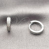 Oro Laminado Huggie Hoop, Gold Filled Style with White Cubic Zirconia, Polished, Golden Finish, 02.267.0133.1.12