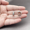 Rhodium Gold Filled Huggie Hoop, with White Cubic Zirconia, Polished, Rhodium Finish, 02.267.0135.5.14