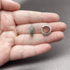 Rhodium Gold Filled Huggie Hoop, with Green Cubic Zirconia, Polished, Rhodium Finish, 02.267.0135.6.14