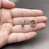 Rhodium Gold Filled Huggie Hoop, with Amethyst Cubic Zirconia, Polished, Rhodium Finish, 02.267.0135.8.14