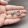 Rhodium Gold Filled Huggie Hoop, with White Cubic Zirconia, Polished, Rhodium Finish, 02.267.0136.1.16