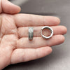 Rhodium Gold Filled Huggie Hoop, with White Cubic Zirconia, Polished, Rhodium Finish, 02.267.0138.1.16