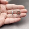 Rhodium Gold Filled Huggie Hoop, with White Cubic Zirconia, Polished, Rhodium Finish, 02.267.0139.1.14